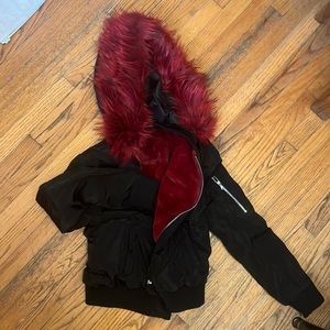 Fur lined hoodie